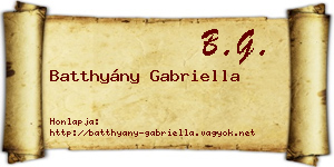 Batthyány Gabriella névjegykártya