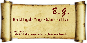 Batthyány Gabriella névjegykártya